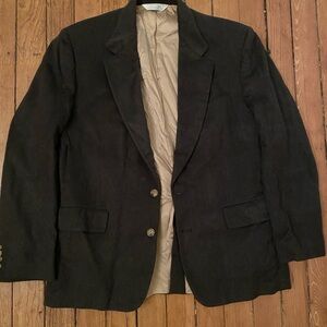 Vintage lands end forest green wool/alpaca blazer size 43